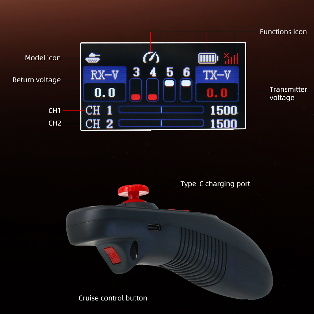 HOTRC DS-650 6CH 2.4G Sistem R - Radio Transmitter 6Ch ulasan dan harga