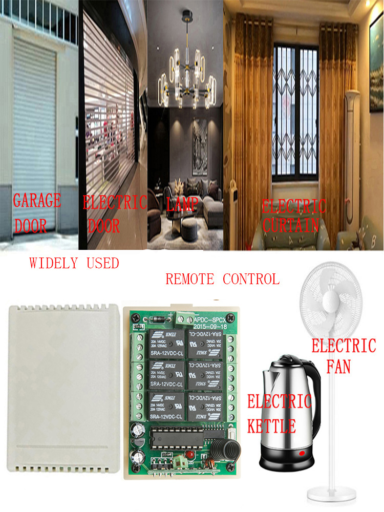 2000m DC12V 24V 6CH Saklar Lam - Radio Transmitter 6Ch ulasan dan harga