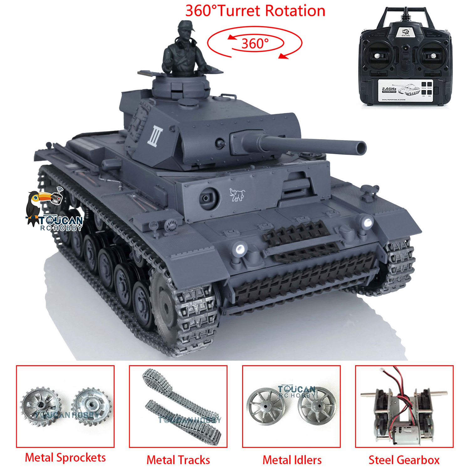 Tank RC Henglong 1/16 7.0 Panz - Rc Hobby Land ulasan dan harga